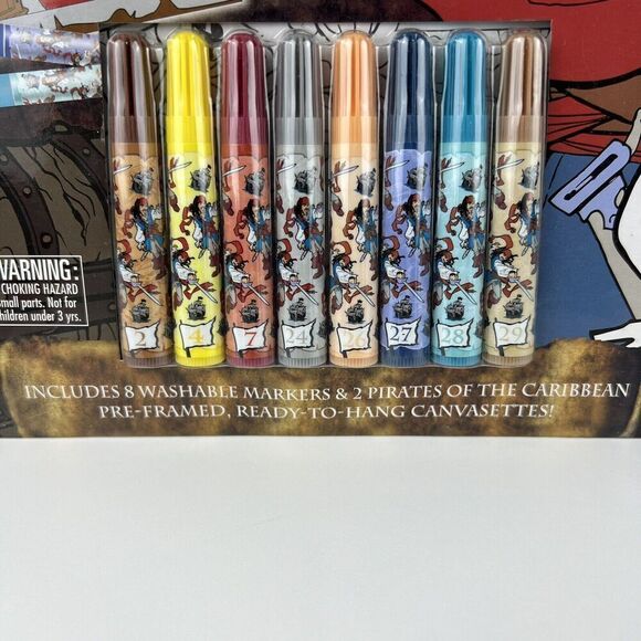 Elmer’s Marker By Numbers Captain Jack Sparrow Pirates Caribbean Color RARE! - Picture 3 of 6